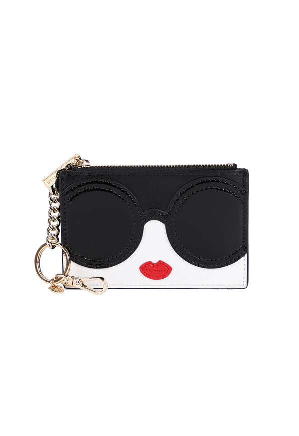STACE FACE ZIP COIN POUCH WITH KEY CHARM